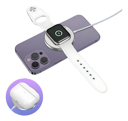 Cargador Inalámbrico 2 en 1 para iPhone/Apple Watch
