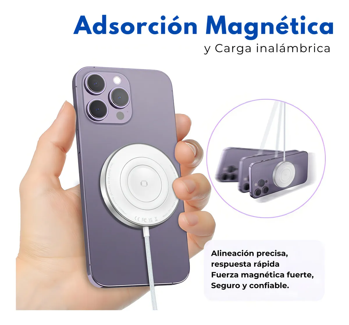 Cargador Inalámbrico 2 en 1 para iPhone/Apple Watch