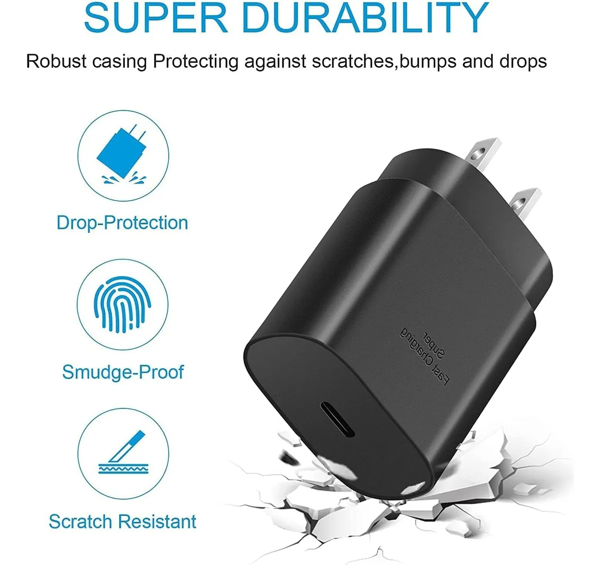 Adaptador de Carga Rápida para Galaxy USB-C