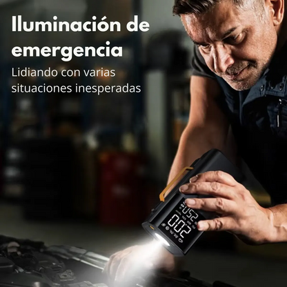 Arrancador de Coche 3,000A Bomba de Aire Emergencia