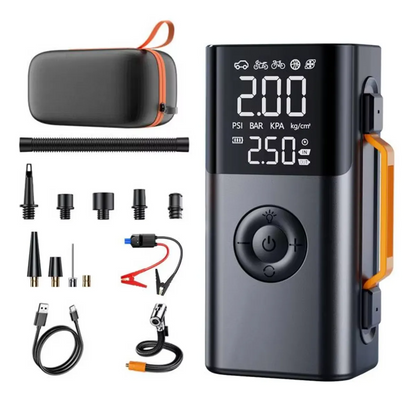 Arrancador de Coche 3,000A Bomba de Aire Emergencia